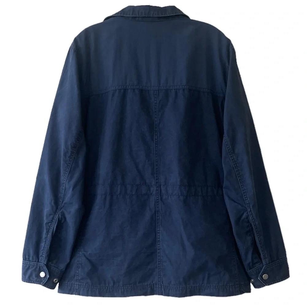 Tommy Hilfiger Warm Lined Utility Performance Coat Navy Blue Jacket Size Medium